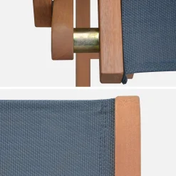 Set van twee houten klapstoelen