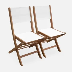 Set van twee houten klapstoelen