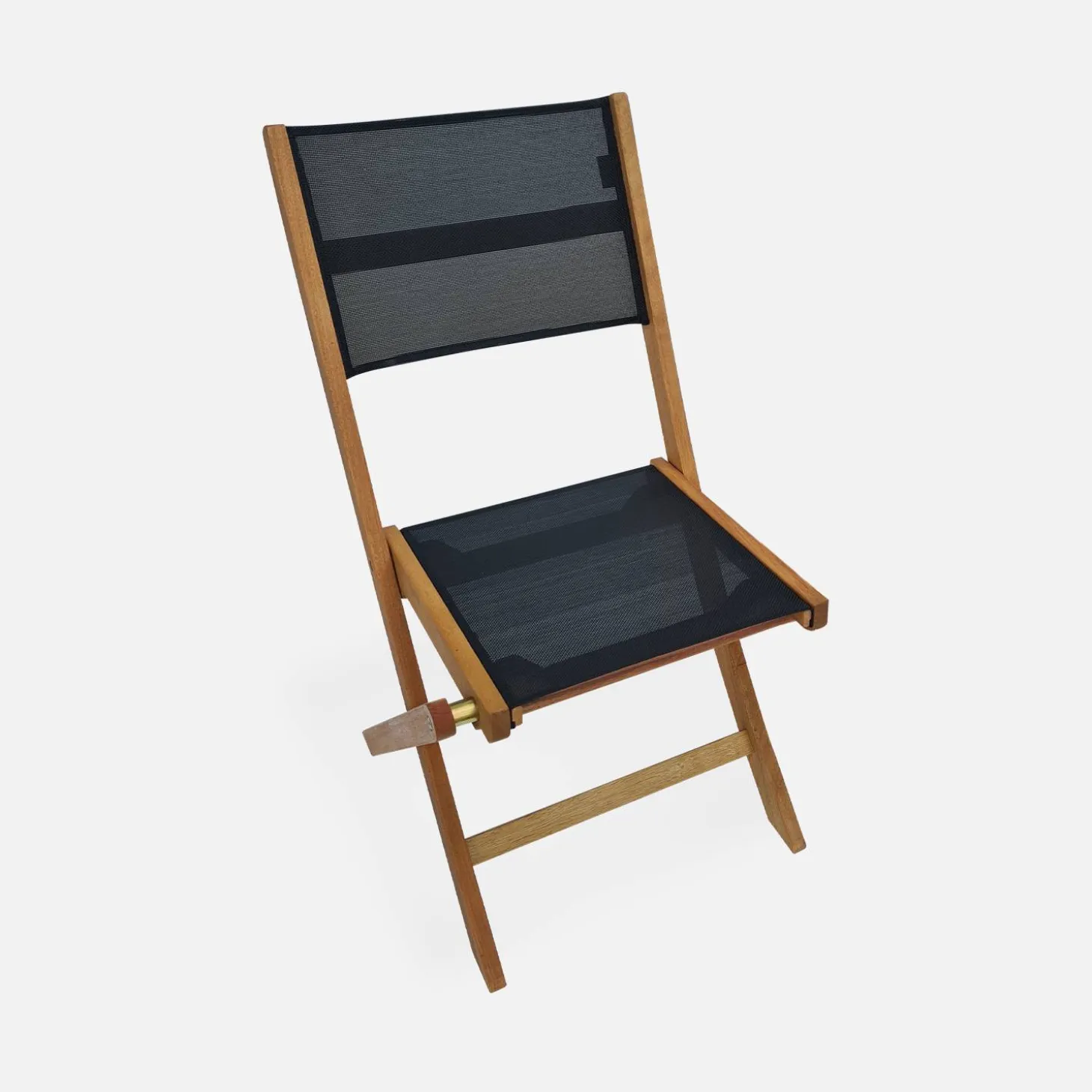 Set van twee houten klapstoelen