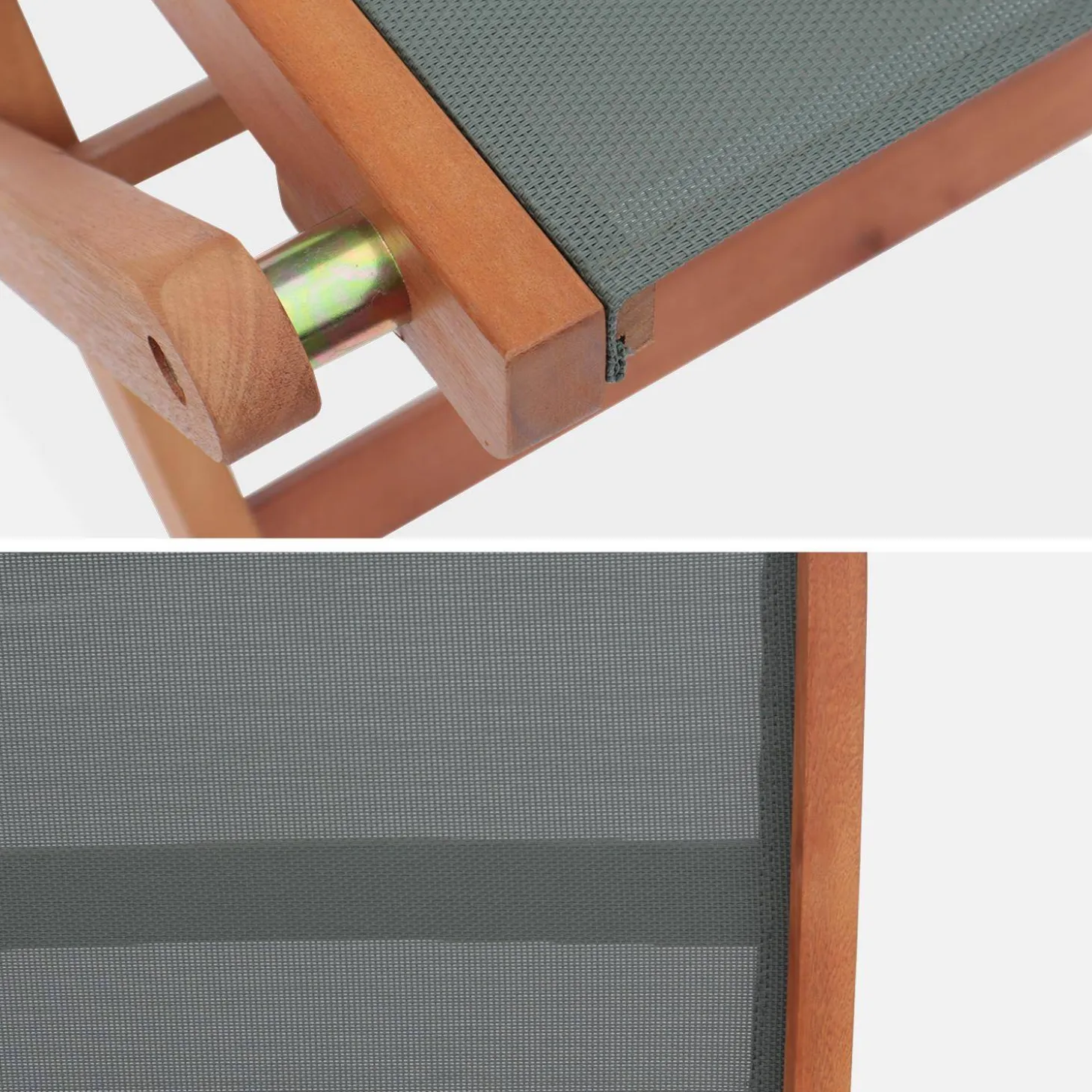 Set van twee houten klapstoelen