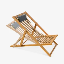 Set van twee houten strandstoelen