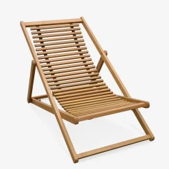 Set van twee houten strandstoelen