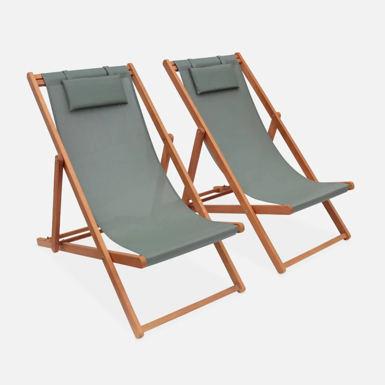 Set van twee textileen strandstoelen