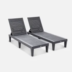 Set van 2 verstelbare ligstoelen - PIA