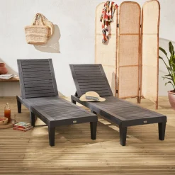 Set van 2 verstelbare ligstoelen - PIA