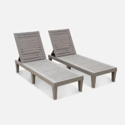 Set van 2 verstelbare ligstoelen - PIA