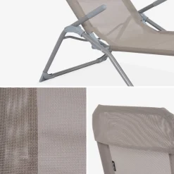 Set van 4 verstelbare tuinstoelen - Levito