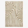 Shaggy vloerkleed met geometrisch patroon beige