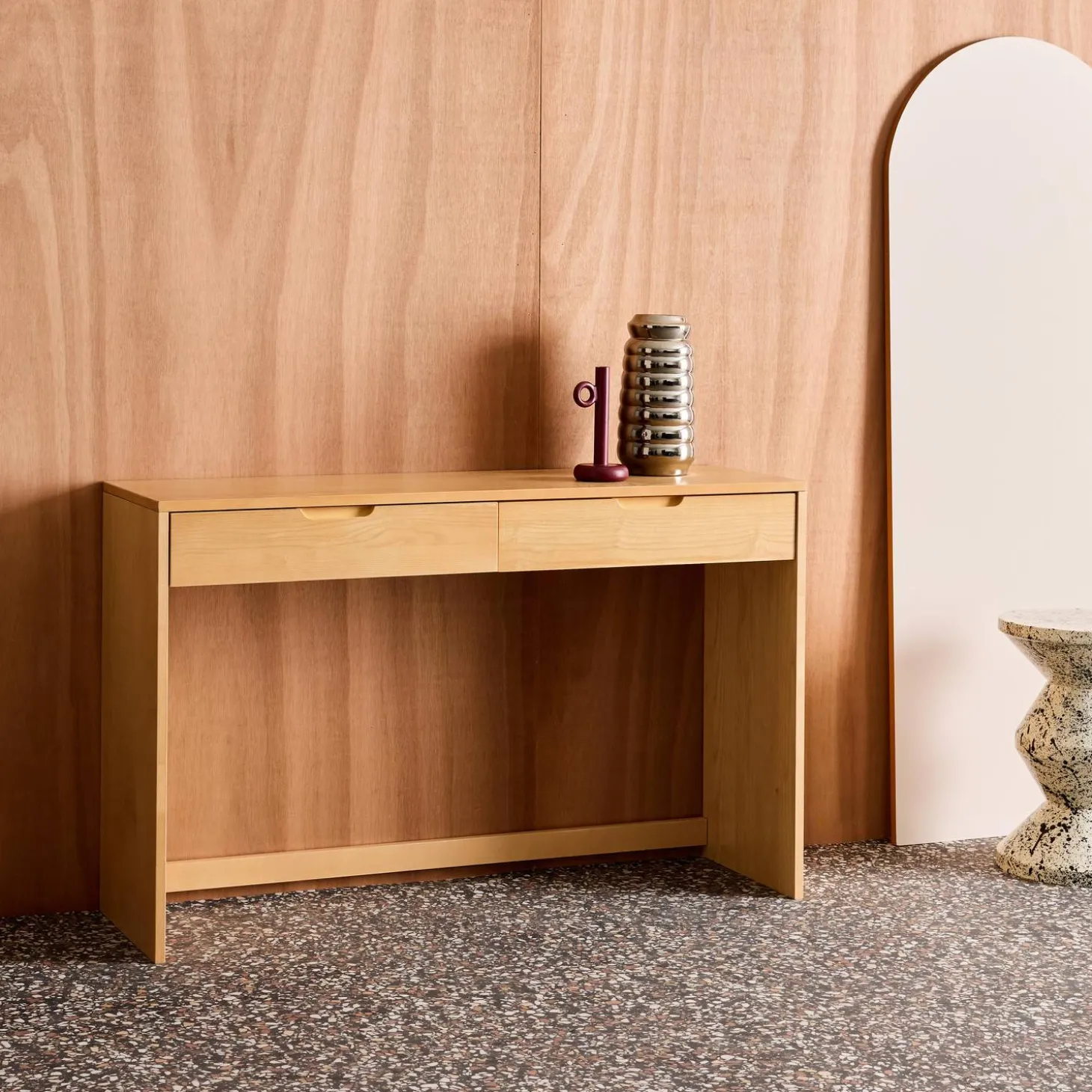 Sidetable houtdecor 2 lades 120cm