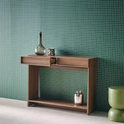 Sidetable houteffect 2 lades en plank