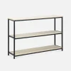 Sidetable metaal 3 planken houtdecor 120cm
