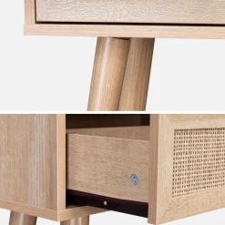 Sidetable met rotan