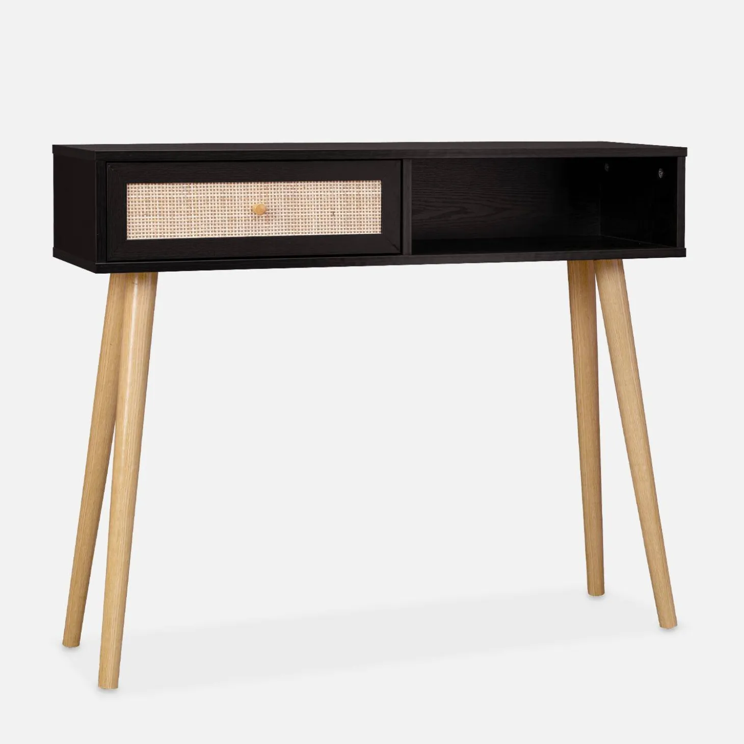 Sidetable met rotan