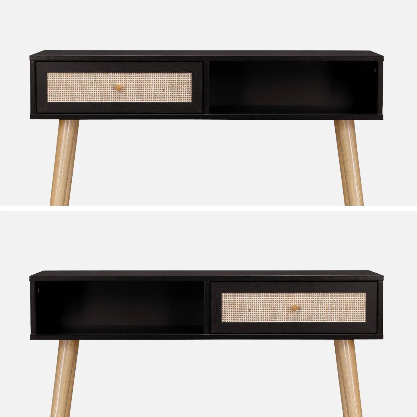 Sidetable met rotan