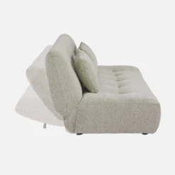 Slaapbank van chenille stof met 3 zitplaatsen