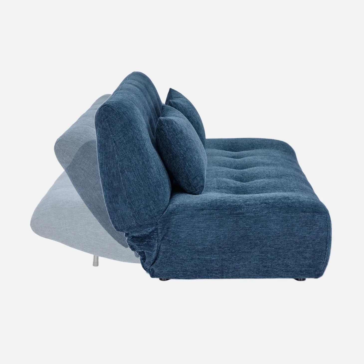 Slaapbank van chenille stof met 3 zitplaatsen