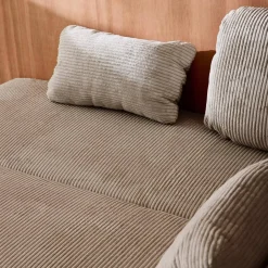 Slaapbank 3 zitplaatsen met opbergruimte corduroy