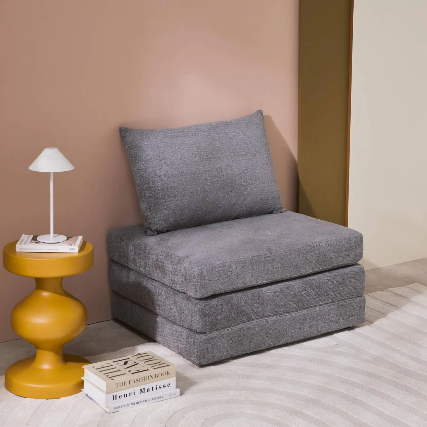 Slaapfauteuil convertible chenille stof 1 plaats