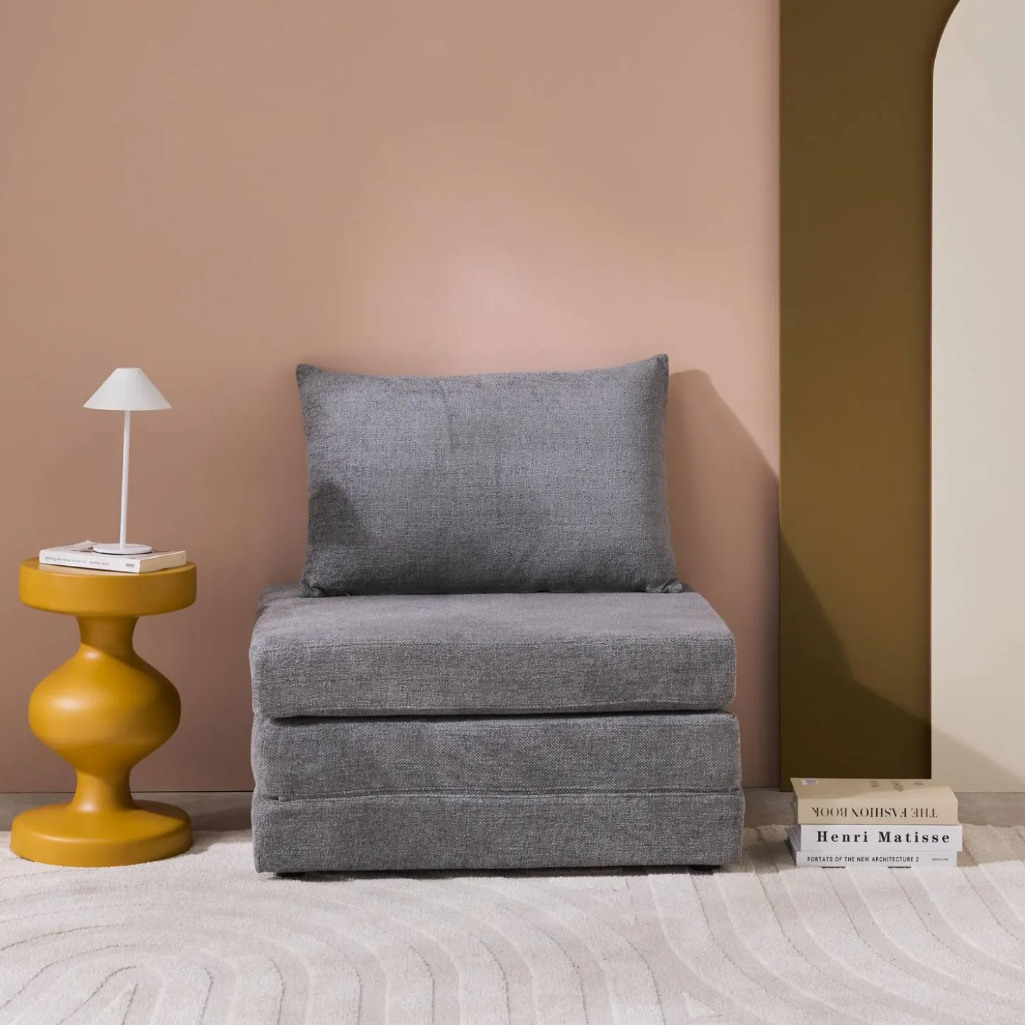 Slaapfauteuil convertible chenille stof 1 plaats