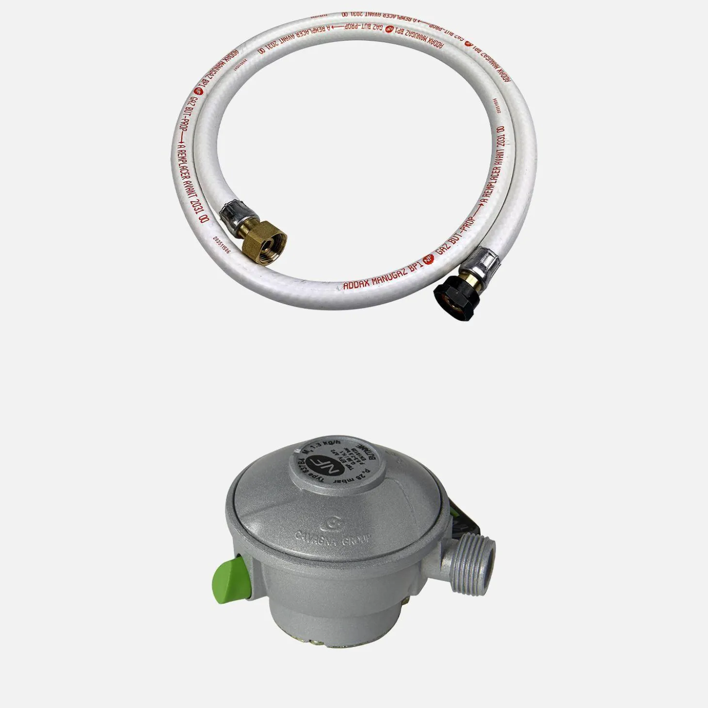 Snel-aan Butaan 27mm gasslang + reduceerkit