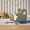 Speelgoedkist met wielen, dinosauruslooprek voor kinderen