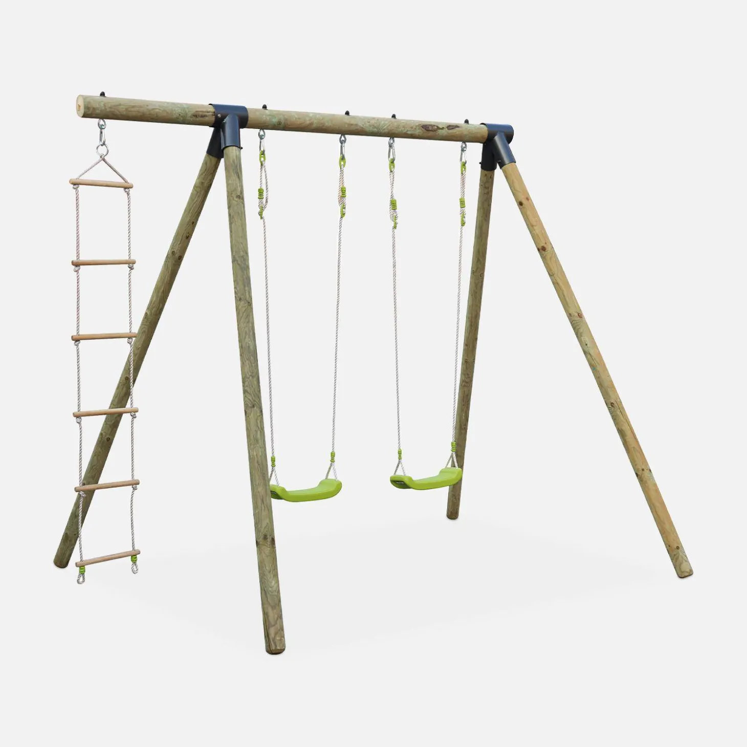 Speeltoestel 2 schommels en 1 touwladder
