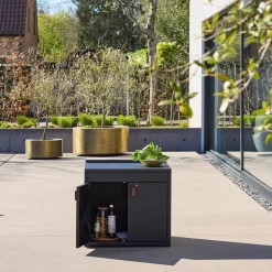 Stalen buitenkeukenmodule met 2 deuren L75cm