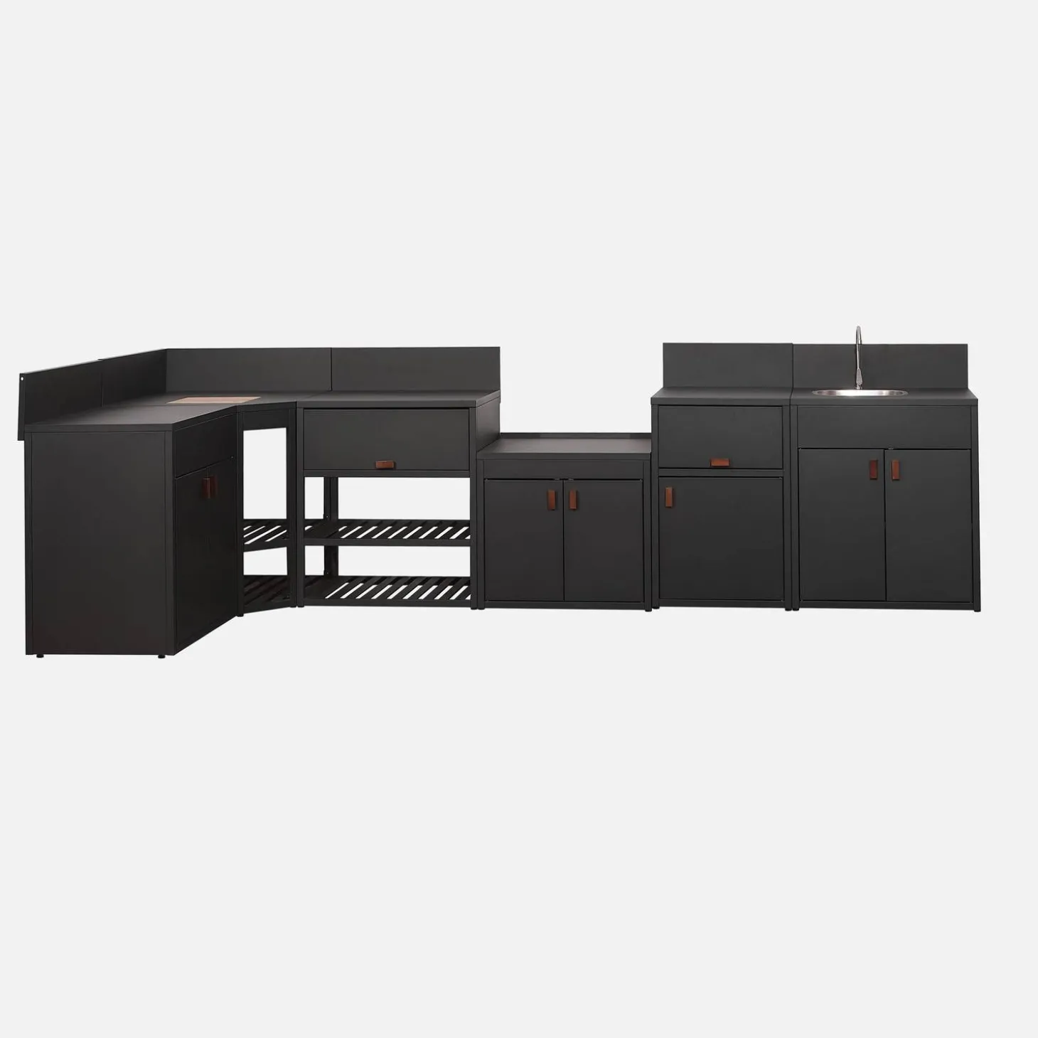 Stalen buitenkeuken 6 modules
