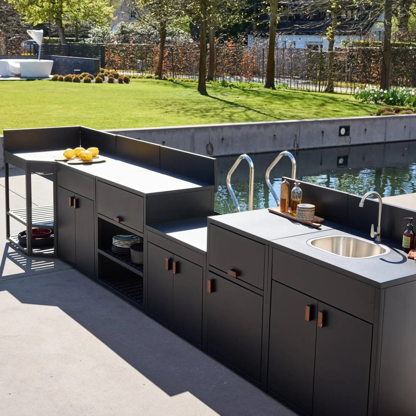 Stalen buitenkeuken 6 modules