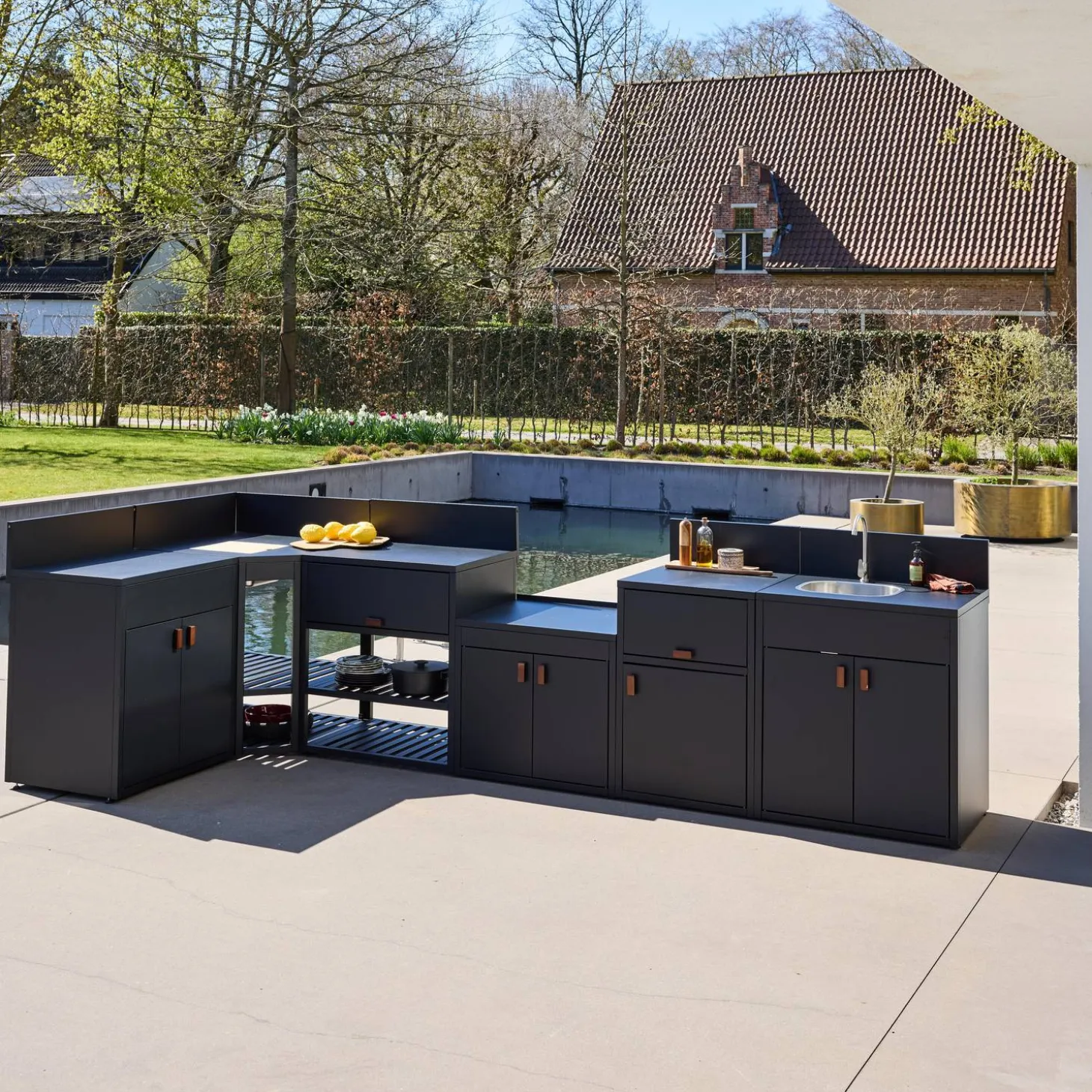 Stalen buitenkeuken 6 modules