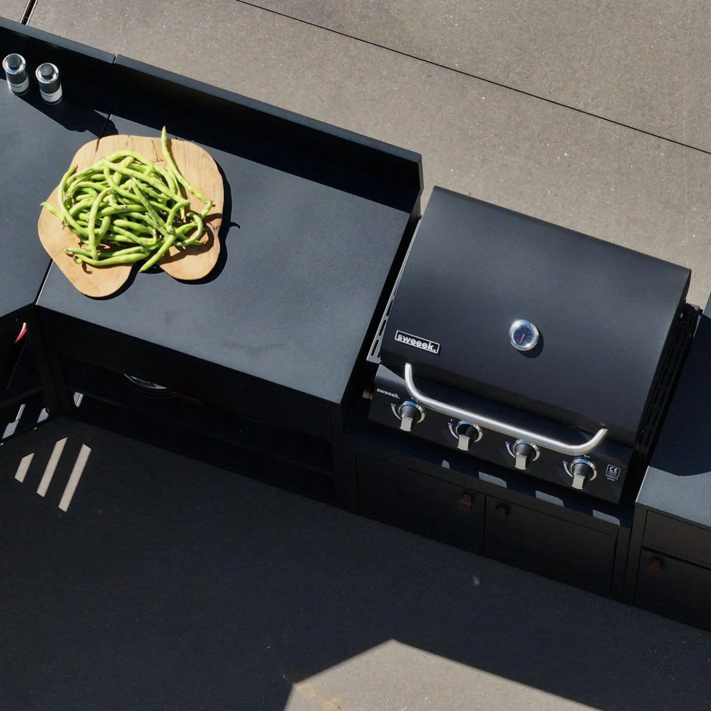 Stalen buitenkeuken 6 modules