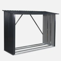 Stalen houtopslag 215x155x80cm