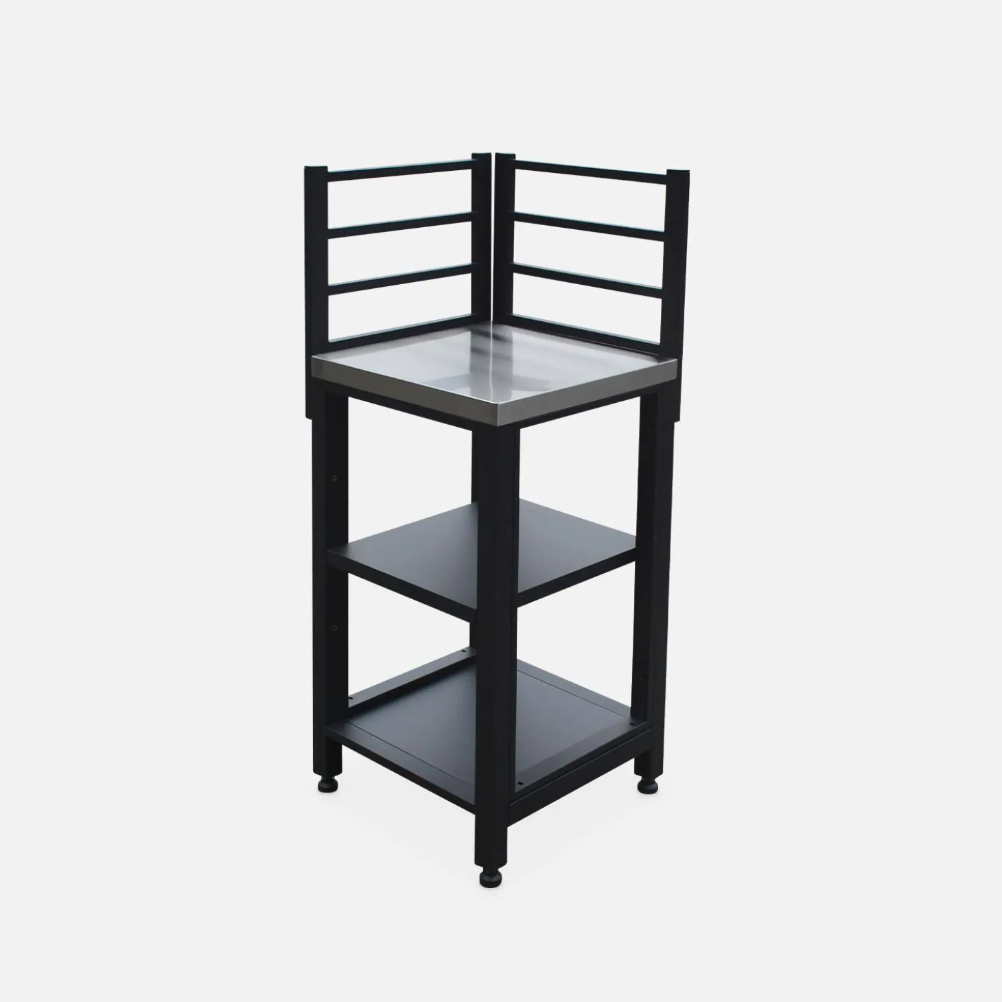 Stalen module buitenkeuken 2 planken, 48,5 cm breed