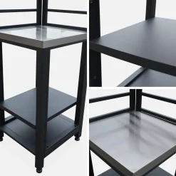 Stalen module buitenkeuken 2 planken, 48,5 cm breed