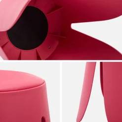 Stapelbare kruk in kunstleer (set van 4)