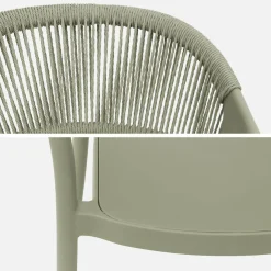 Stapelbare tuinstoelen met touw-effect (set van 4)