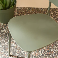 Stapelbare tuinstoelen van staal en kunststof (set van 2)