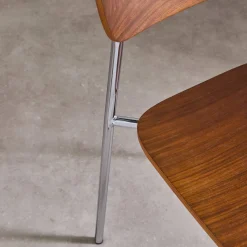Stoel metaal en multiplex vintage (set van 2)