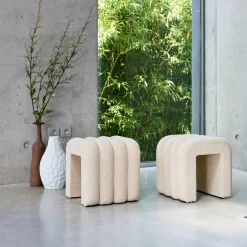 Stoffen eigentijdse poefs (set van 2)