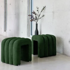 Stoffen eigentijdse poefs (set van 2)