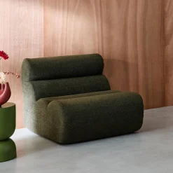 Stoffen fauteuil getextureerde bouclé 1 zitplaats