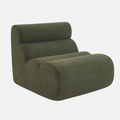 Stoffen fauteuil getextureerde bouclé 1 zitplaats