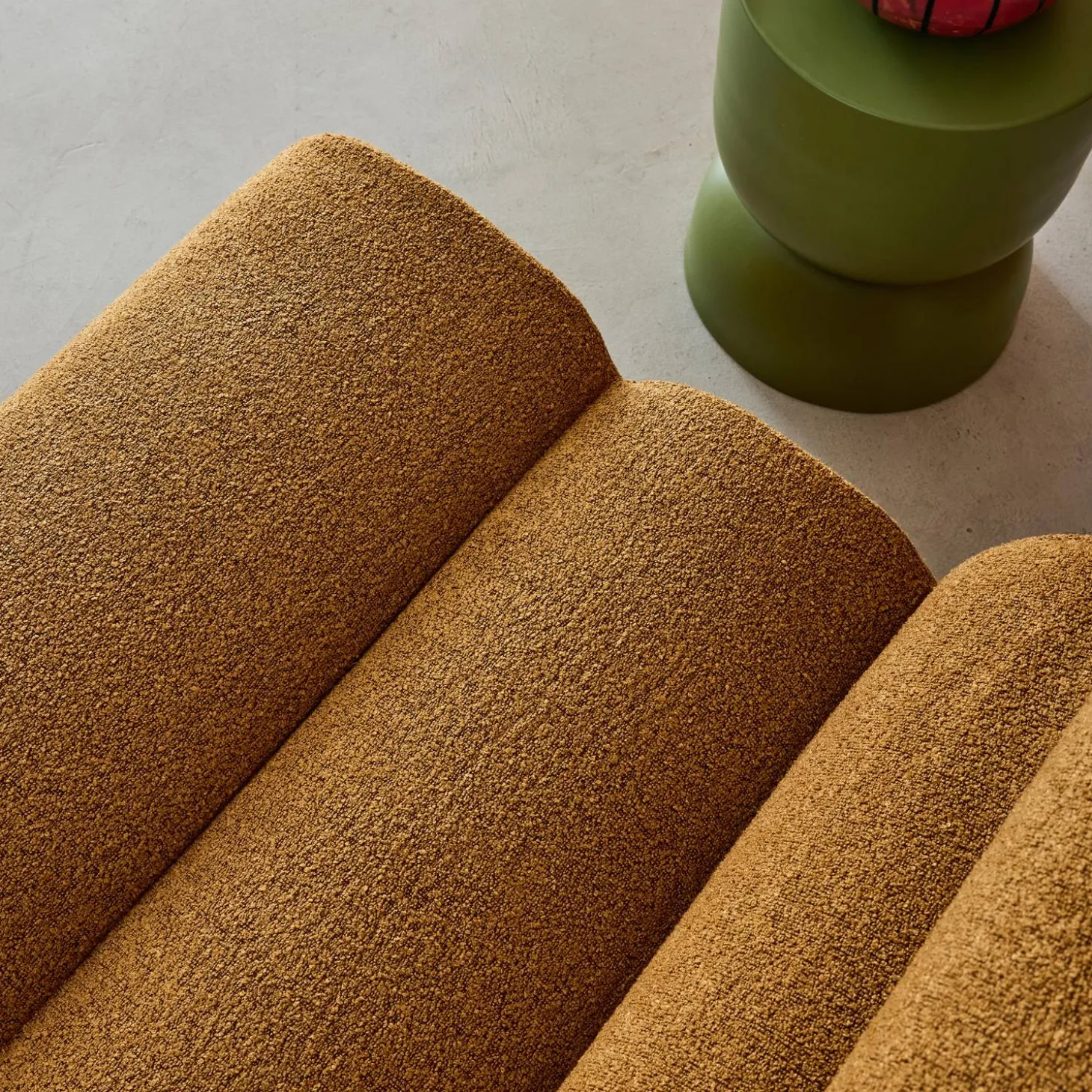 Stoffen fauteuil getextureerde bouclé 1 zitplaats