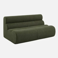 Stoffen fauteuil getextureerde bouclé 2-zits