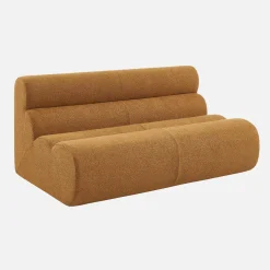 Stoffen fauteuil getextureerde bouclé 2-zits
