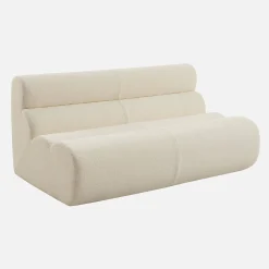 Stoffen fauteuil getextureerde bouclé 2-zits