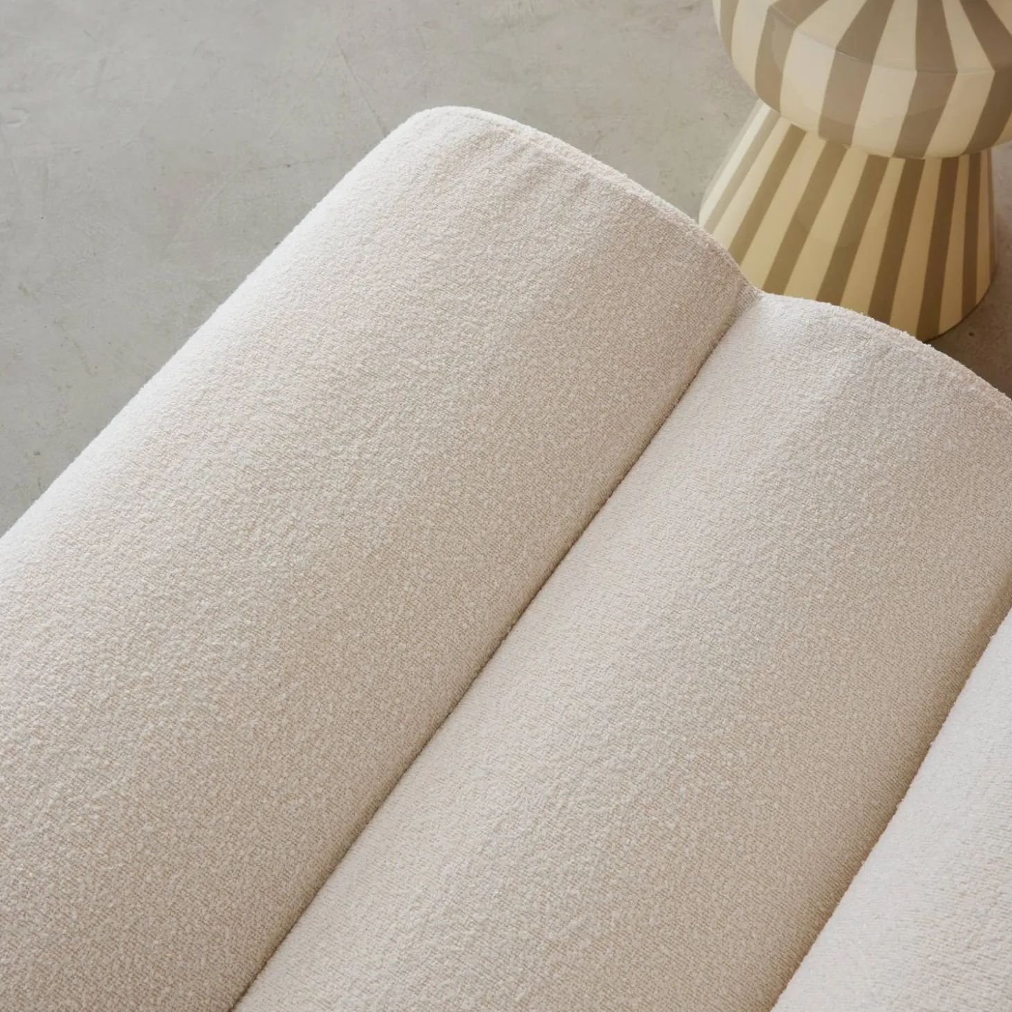 Stoffen fauteuil getextureerde bouclé 1 zitplaats