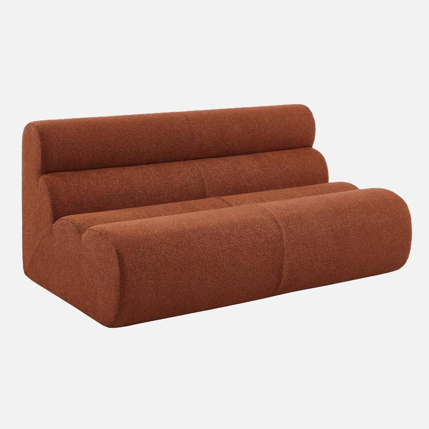 Stoffen fauteuil getextureerde bouclé 2-zits