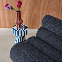 Stoffen fauteuils effect alpaca 1 zitplaats (set van 2)