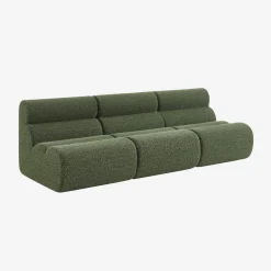 Stoffen fauteuils effect alpaca 1 zitplaats (set van 3)